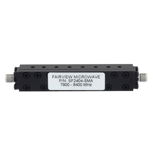 Bandpass Cavity Filter Operating From 7.9 GHz to 8.4 GHz With SMA Female Connectors Fairview Microwave SF2404-SMA