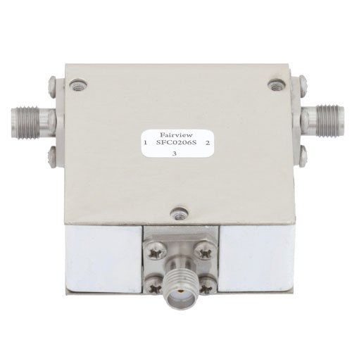 Circulator SMA Female With 14 dB Isolation From 2 GHz to 6 GHz Rated to 25 Watts Fairview Microwave SFC0206S