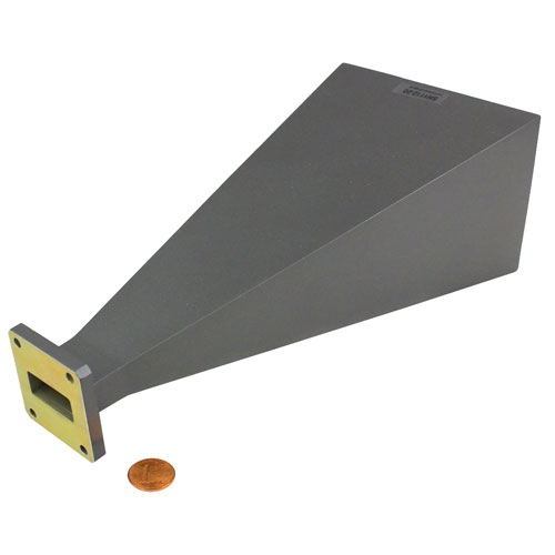 WR-112 Standard Waveguide Horn With Square Cover Flange and 20 dB Typical Gain Operating From 7.05 GHz to 10 GHz Frequency Range Fairview Microwave SH1112-20