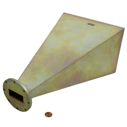 WR-187 Standard Waveguide Horn With Flange and 20 dB Typical Gain Operating From 3.95 GHz to 5.85 GHz Frequency Range Fairview Microwave SH1187-20