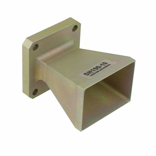 WR-90 Standard Waveguide Horn With UG-135/U Square Cover Flange and 10 dBi Nominal Gain Operating From 8.2 GHz to 12.4 GHz Frequency Range Fairview Microwave SH190-10