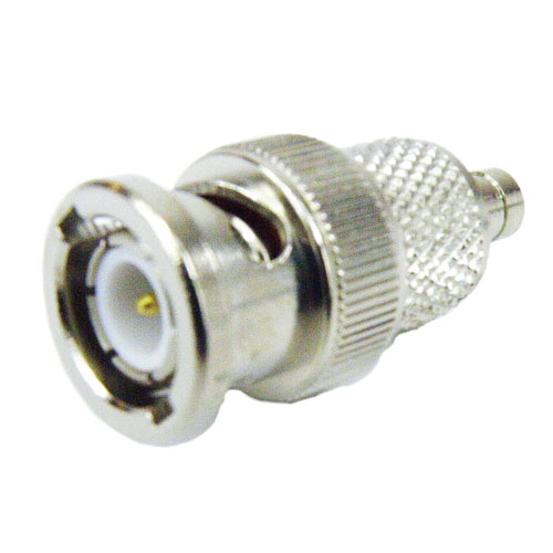 SSMB Male (Plug) to BNC Male (Plug) Adapter, Nickel Plated Brass Body, 1.3 VSWR Fairview Microwave SM2082