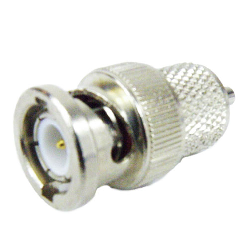 SSMB Female (Plug) to BNC Male (Plug) Adapter, Nickel Plated Brass Body, 1.3 VSWR Fairview Microwave SM2084