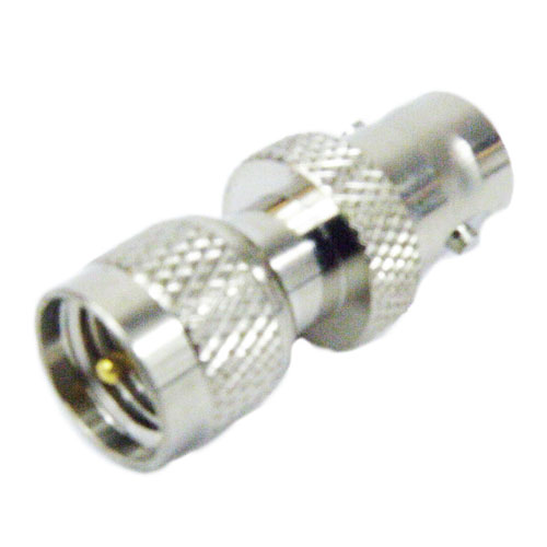 Mini UHF Male (Plug) to BNC Female (Jack) Adapter, Nickel Plated Brass Body, High Temp Fairview Microwave SM2235