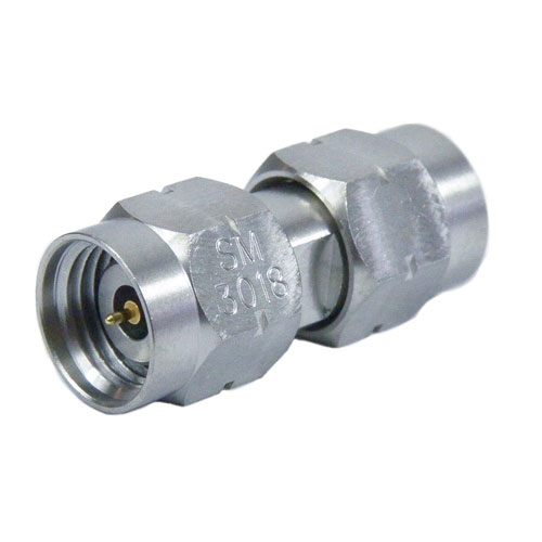 2.4mm Male (Plug) to 2.4mm Male (Plug) Adapter, Passivated Stainless Steel Body,High Temp, 1.6 VSWR Fairview Microwave SM3018