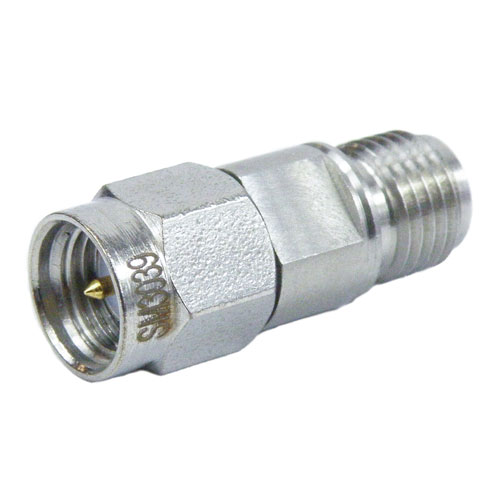 SMA Male (plug) to 2.4mm Female (Jack) Adapter, Passivated Stainless Steel Body, 1.2 VSWR Fairview Microwave SM3039