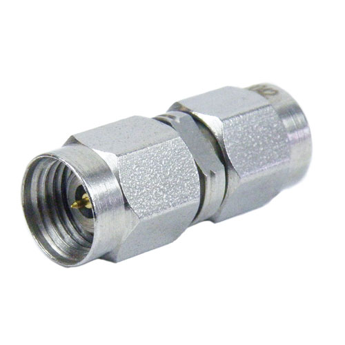 SMA Male (plug) to 2.4mm Male (plug) Adapter, Passivated Stainless Steel Body, 1.2 VSWR Fairview Microwave SM3042