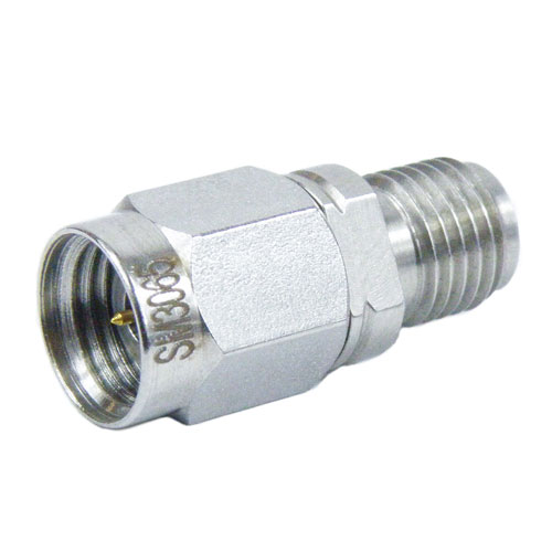 3.5mm Female (Jack) to 2.4mm Male (Plug) Adapter, Passivated Stainless Steel Body, 1.25 VSWR Fairview Microwave SM3065