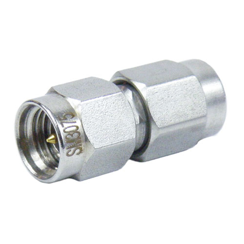 3.5mm Male (Plug) to 2.4mm Male (Plug) Adapter, Passivated Stainless Steel Body, 1.25 VSWR Fairview Microwave SM3075