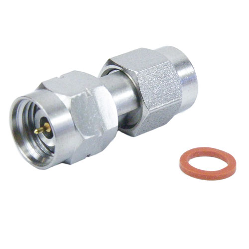 2.92mm Male (Plug) to 2.4mm Male (Plug) Adapter, Passivated Stainless Steel Body, High Temp, 1.3 VSWR Fairview Microwave SM3192