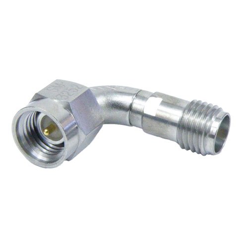 Radius RA 2.92mm Male (Plug) to 2.92mm Female (Jack) Adapter Up To 40GHz, Passivated Stainless Steel Body, 1.5 VSWR Fairview Microwave SM3252