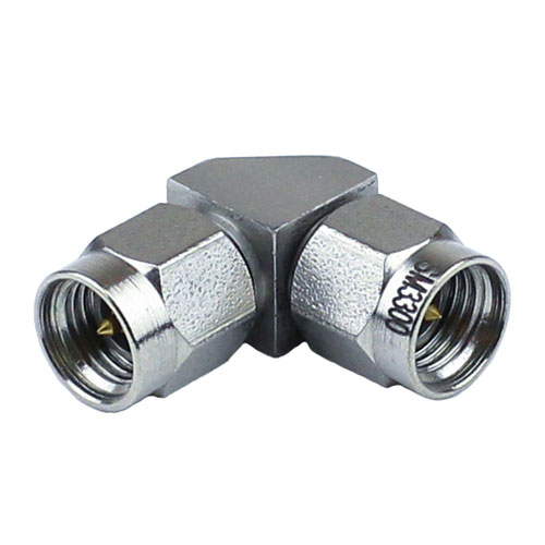 RA 3.5mm Male (Plug) to 3.5mm Male (Plug) Adapter, Passivated Stainless Steel Body, 1.25 VSWR Fairview Microwave SM3300