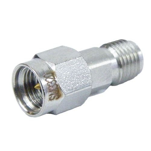 3.5mm Male (Plug) to 3.5mm Female (Jack) Adapter, Passivated Stainless Steel Body, 1.25 VSWR Fairview Microwave SM3320