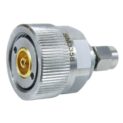 Precision 3.5mm Male (Plug) to 7mm Adapter, Passivated Stainless Steel Body, 1.15 VSWR Fairview Microwave SM3358