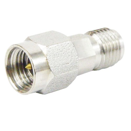 3.5mm Male (Plug) to 2.92mm Female (Jack) Adapter, Passivated Stainless Steel Body, 1.25 VSWR Fairview Microwave SM3370