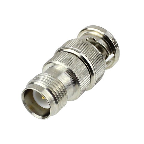 RP TNC Female (Jack) to BNC Male (Plug) Adapter, Nickel Plated Brass Body, High Temp, 1.25 VSWR Fairview Microwave SM3403