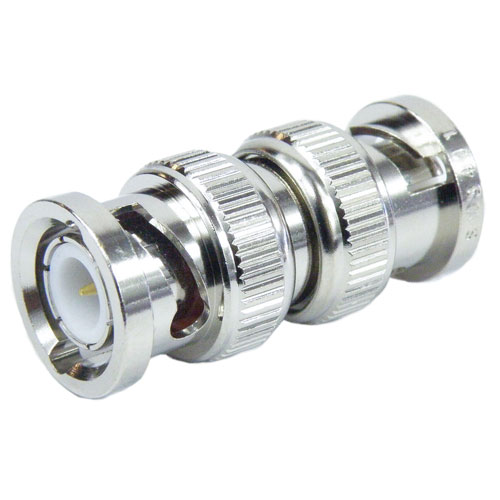 BNC Male (Plug) to BNC Male (Plug) Adapter, Nickel Plated Brass Body, High Temp, 1.3 VSWR Fairview Microwave SM3411