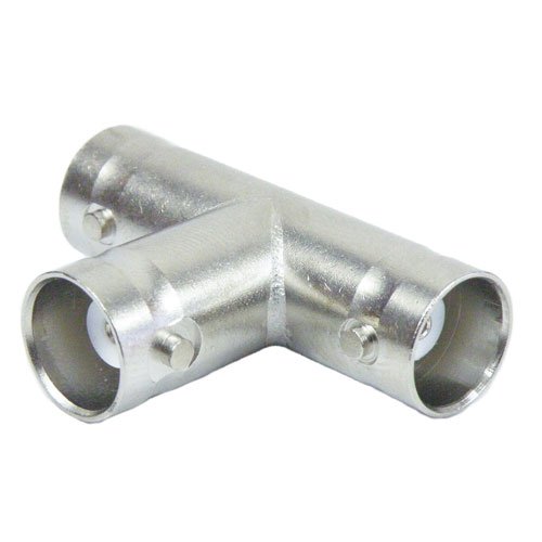 BNC T Adapter Female (Jack) Female (Jack) Female (Jack), Nickel Plated Brass Body Fairview Microwave SM3418