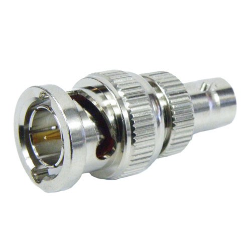 75 Ohm BNC Male (Plug) to Mini BNC Female (Jack) Adapter, Nickle Plated Brass Body Fairview Microwave SM3532