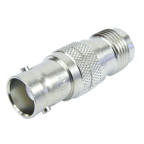 TNC Female (Jack) to BNC Female (Jack) Adapter, Nickel Plated Brass Body, High Temp, 1.25 VSWR Fairview Microwave SM3546