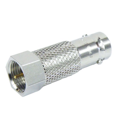 50 Ohm BNC Female (Jack) to 75 Ohm F Male (Plug) Adapter, 1.3 VSWR Fairview Microwave SM3593