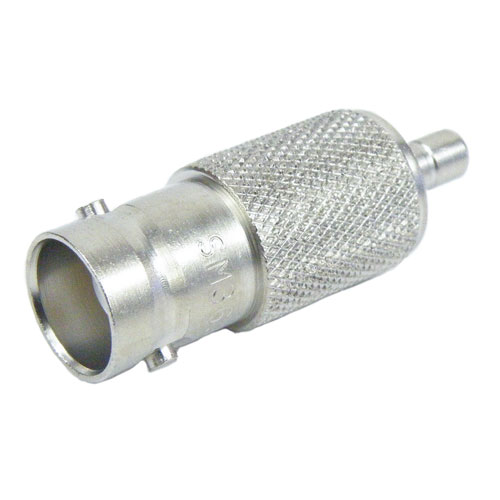 Push-On SMB Female (Jack) to BNC Female (Jack) Adapter, Nickel Plated Brass Body, 1.35 VSWR Fairview Microwave SM3630