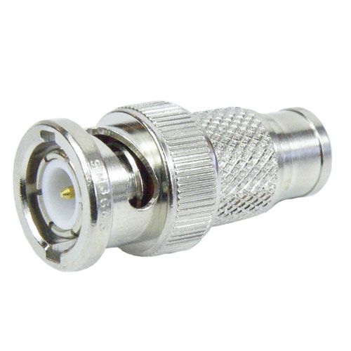 SMB Male (Plug) to BNC Male (Plug) Adapter, Nickel Plated Brass Body, 1.2 VSWR Fairview Microwave SM3645