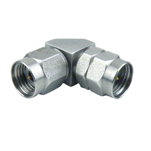 RA 1.85mm Male (Plug) to 2.4mm Male (Plug) Adapter, Passivated Stainless Steel Body, 1.4 VSWR Fairview Microwave SM3840