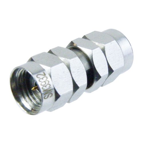 1.85mm Male (Plug) to 1.85mm Male (Plug) Adapter, Passivated Stainless Steel Body, 1.33 VSWR Fairview Microwave SM3932