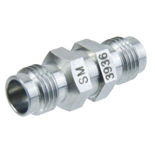 1.85mm Female (Jack) to 1.85mm Female (Jack) Adapter, Passivated Stainless Steel Body, High Temp, 1.25 VSWR Fairview Microwave SM3936