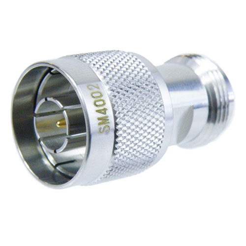 Push-On N Male (Plug) to N Female (Jack) Adapter, Tri-Metal Plated Brass Body, 1.3 VSWR Fairview Microwave SM4002