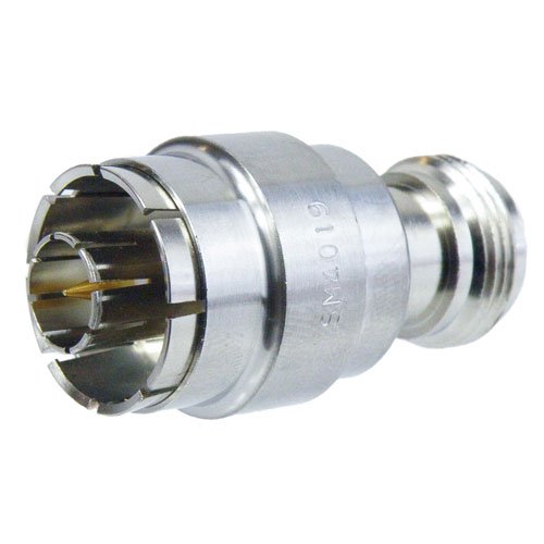 N Female (Jack) to N Male (plug) QD Adapter, Nickel Plated Brass Body, 1.2 VSWR Fairview Microwave SM4019