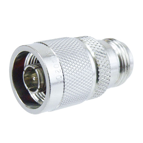 50 Ohm N Male (Plug) to 75 Ohm N Female (Jack) Adapter,Nickle Plated Brass Body Fairview Microwave SM4020