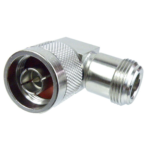 RA N Male (Plug) to N Female (Jack) Adapter, Nickel Plated Brass Body, 1.2 VSWR Fairview Microwave SM4530