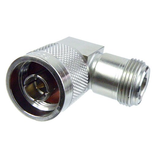 RA N Male (Plug) to N Female (Jack) Adapter, Nickel Plated Brass Body, 1.2 VSWR Fairview Microwave SM4532