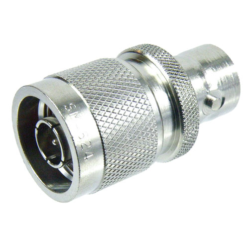 N Male (Plug) to C Female (Jack) Adapter, Nickel Plated Brass Body, High Temp, 1.25 VSWR Fairview Microwave SM4624