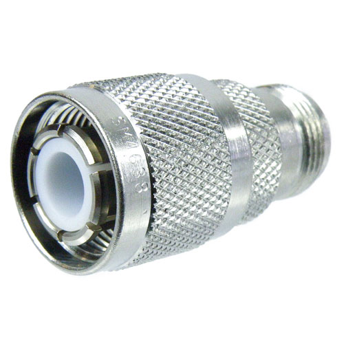 HN Male (plug) to N Female (Jack) Adapter, Nickel Plated Brass Body, High Temp, 1.2 VSWR Fairview Microwave SM4638