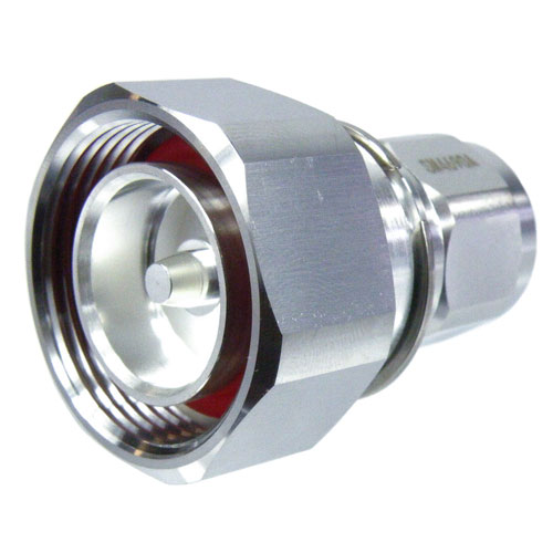 N Male (Plug) to 7/16 DIN Male (Plug) Adapter, Silver Plated Brass Body, 1.15 VSWR Fairview Microwave SM4690A