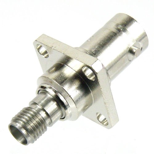 4 Hole Flange SMA Female (Jack) to BNC Female (Jack) Adapter, Hight Temp, 1.2 VSWR Fairview Microwave SM4708