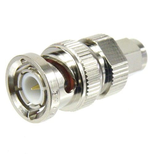 SMA Male (Plug) to BNC Male (Plug) Adapter, Nickel Plated Brass Body, 1.3 VSWR Fairview Microwave SM4716