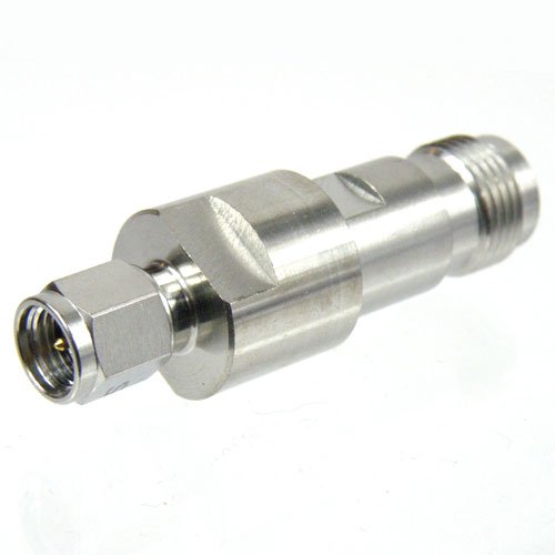 SMA Male (Plug) to TNC Female (Jack) Adapter, Passivated Stainless Steel Body, 1.25 VSWR Fairview Microwave SM4737