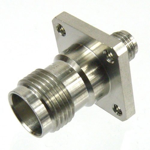 SMA Female (Jack) to TNC Female (Jack) 4 Hole Flange Adapter, Passivated Stainless Steel Body, High Temp, 1.35 VSWR Fairview Microwave SM4755