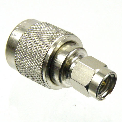 SMA Male (Plug) to TNC Male (Plug) Adapter, Nickel Plated Brass Body, High Temp, 1.3 VSWR Fairview Microwave SM4763