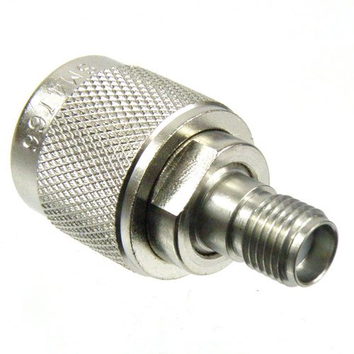 SMA Female (Jack) to TNC Male (Plug) Adapter, Passivated Stainless Steel Body, High Temp, 1.2 VSWR Fairview Microwave SM4766