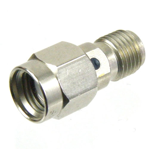 RP SMA Male (Plug) to RP SMA Female (Jack) Adapter, Nickel Plated Brass Body, High Temp, 1.15 VSWR Fairview Microwave SM4908