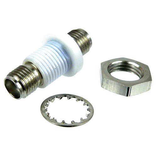 Isolated Ground SMA Female (Jack) to SMA Female (Jack) Bulkhead Adapter, 1.25 VSWR Fairview Microwave SM4936