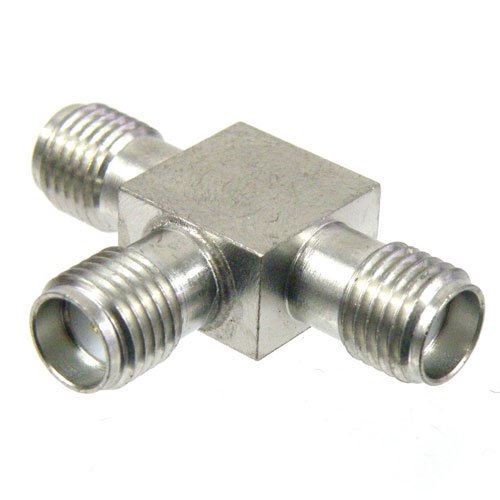 SMA T Adapter Female (Jack)-Female (Jack)-Female (Jack), High Temp Fairview Microwave SM4942