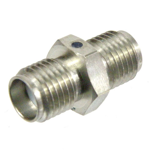 SMA Female (Jack) to SMA Female (Jack) Adapter, Passivated Stainless Steel Body, High Temp, 1.3 VSWR Fairview Microwave SM4947