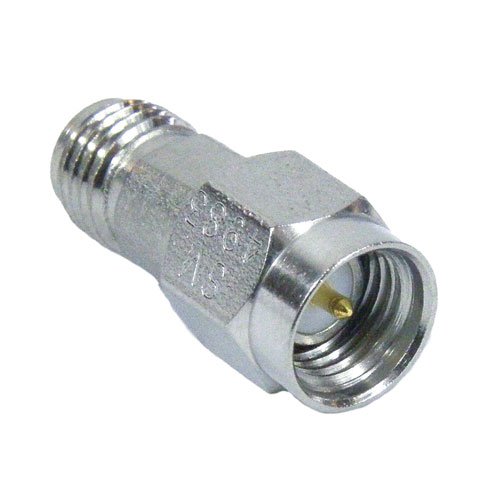 Precision SMA Male (Plug) to SMA Female (Jack) Adapter, Passivated Stainless Steel Body, High Temp, 1.15 VSWR Fairview Microwave SM4983