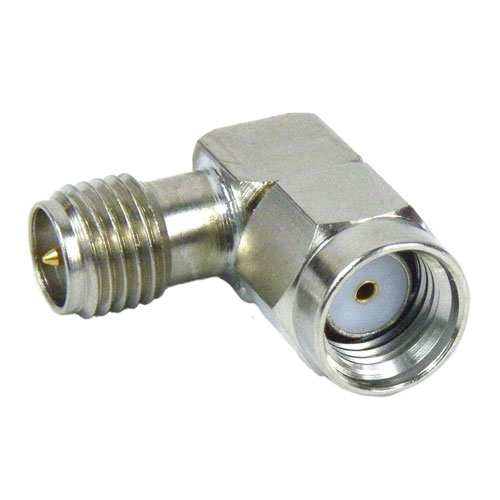 RA RP SMA Male (Plug) to RP SMA Female (Jack) Adapter, Nickel Plated Brass Body, High Temp, 1.25 VSWR Fairview Microwave SM4998